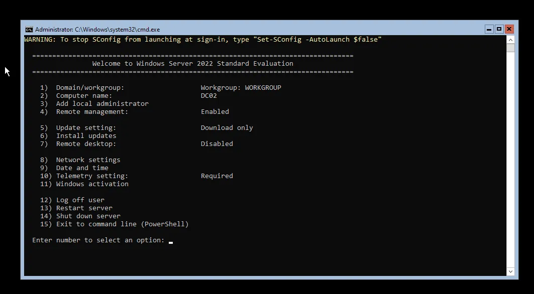 autounattend.xml for DC02 — windowsPE, specialize, and oobeSystem with FirstLogonCommands